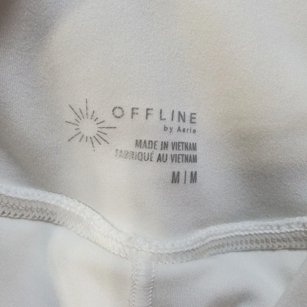 OFFLINE by Aerie Real Me Bubble Skort Women M White High Waisted Tennis kirt